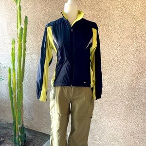 Nike Running/ bike Jacket Yellow/ Black Reflecting panels. Excellent condition